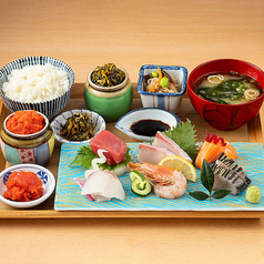 朝の極上!刺身定食 ※明太子食べ放題!