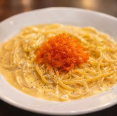 雲丹ソースととびこのクリームパスタ