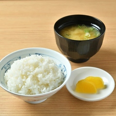 白ご飯セット(味噌汁・漬物付)