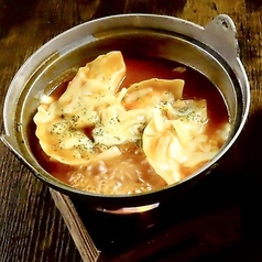 トマトチーズ炊き餃子