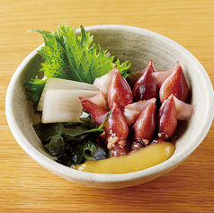 ほたるいかの酢味噌かけ