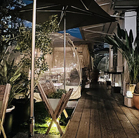 緑に包まれたお洒落空間