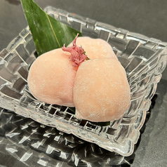 桜アイスの花見大福