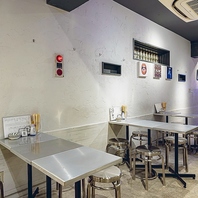 ゆったりとしたテーブルで♪