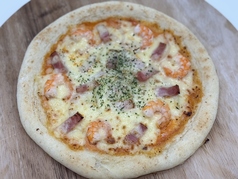 海老のオーロラソースピザ