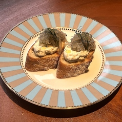 生シラスとマスカルポーネチーズのブルスケッタ