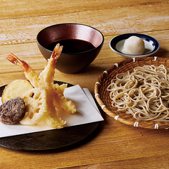 海老と秋野菜のおろし天せいろ