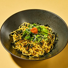 高菜と海苔の明太子パスタ