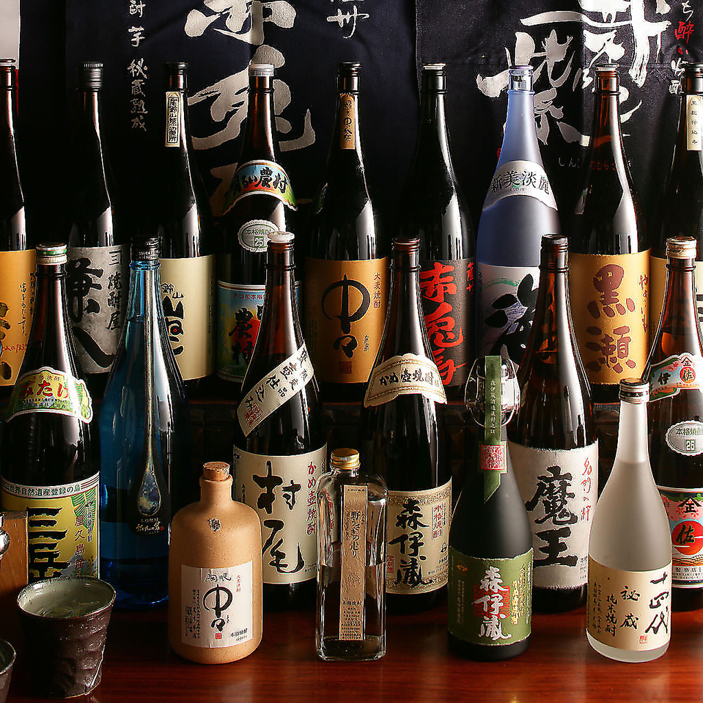【厳選】全国各地から厳選した日本酒・焼酎を取り揃えています。二階堂・黒霧島・土佐鶴等々…