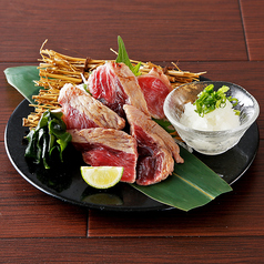 まぐろ頬肉炙り刺し