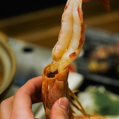 味噌まで食べれる赤エビしゃぶしゃぶ