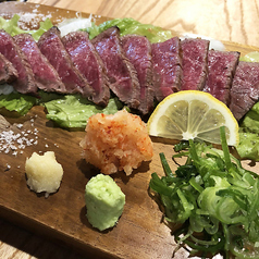 <さくわんの看板メニュー 黒毛和牛>ランプのレア焼き ポン酢