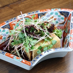 厚揚げの薬味サラダのせ