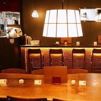 職人の技を間近で楽しめる上質な席