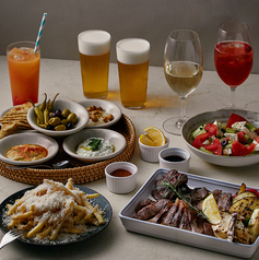 BBQ Plan 全9品 / 2時間フリードリンク付き（アルコール＋ソフトドリンク飲み放題）