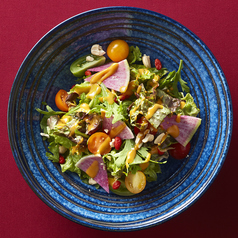こだわりドレッシング 旬野菜肉源サラダ