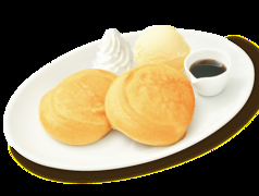 揚げパンケーキアイス[黒みつ付き]