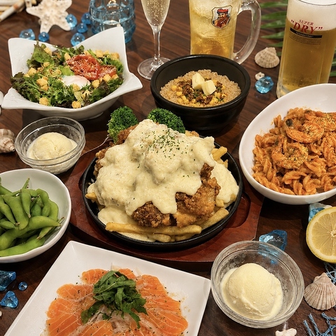 卓上ビアサーバー付きの涼しい個室で楽しむ夏宴会のコース多数ご用意しています
