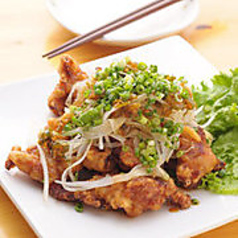 鶏から揚げのネギソース