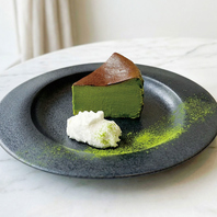 抹茶を使ったしっとりバスクチーズケーキ☆