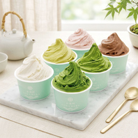 八女の抹茶をふんだんに使用したジェラートやスイーツ♪