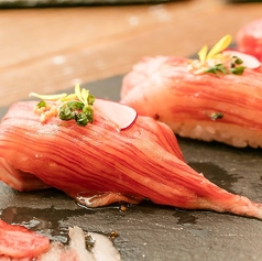 にいがた和牛のサーロイン肉寿司 2貫