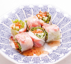 海老と野菜の生春巻き