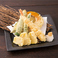 海老と季節野菜の天ぷら盛合せ/カニ味噌甲羅焼き　各