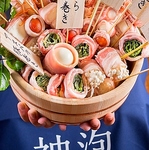 自慢の焼き鳥や焼きとん、野菜巻き串をご用意！