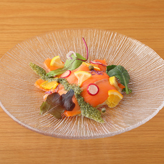 【FISH】スモークサーモン カルパッチョサラダ風