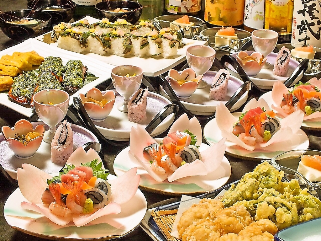 季節の食材を使ったコースは飲み放題込み4000円～ご用意♪