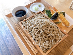 海老の天ぷらと蕎麦