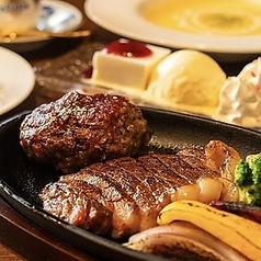 鉄板牛サーロイン&ハンバーグ