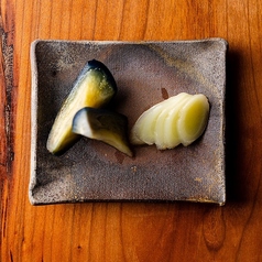 水茄子と塩ガリ