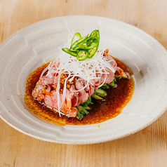 青唐がらしのよだれ牛たん刺し