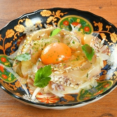 桜鯛と新玉ねぎの和風ユッケ