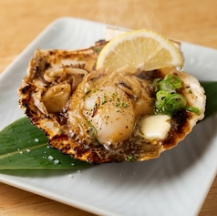 帆立と茸のバター醤油焼き