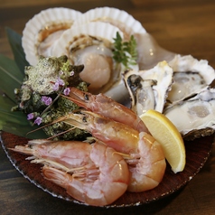 キラクニの浜焼き盛り合わせ 五種盛