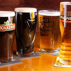 こだわりのアイルランド産ドラフトビール＆サイダー