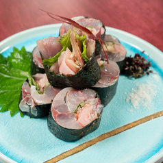二本焼き伊佐木/鯵とやくみあて巻き