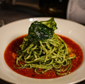 料理メニュー写真&nbsp;バジルトマトのスープ生パスタ