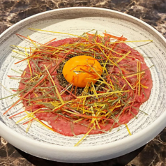 比叡ゆばと炙りロース刺し