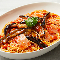 ナスとベーコンのトマトソーススパゲティ