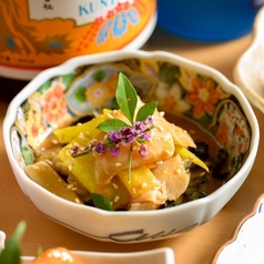 ツブと長ネギの酢味噌仕立て