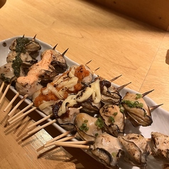 数量限定!!串焼き~大ぶりのかきを1串に3ケ~