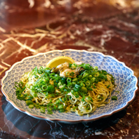 牡蠣と青海苔のネギまみれ焼きそば