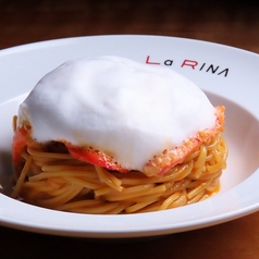 ズワイ蟹の濃厚なビスクソース・スパゲッティ カプチーノ仕立て トリュフオイル