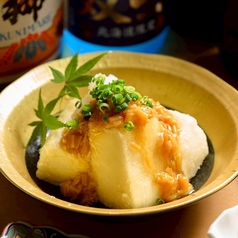 揚げ出汁豆腐 おろしなめたけ