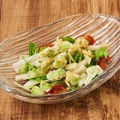 枝豆の天ぷらと大根のサラダ わさび風味