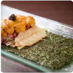 雲丹と厳選赤身の手巻き